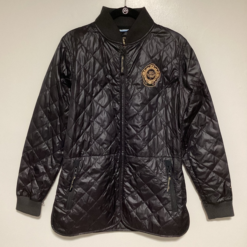 Mountain Horse Jacket Size L Black Little Quilted Full Zip Fall Winter